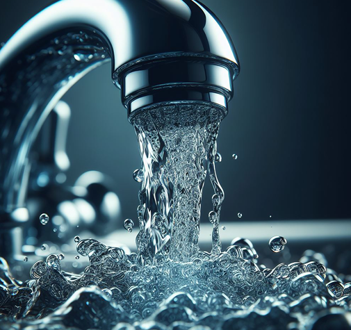 water tap bubbles sink