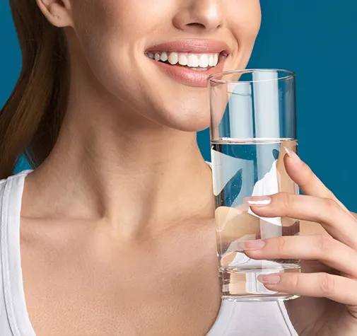 drinking water glass